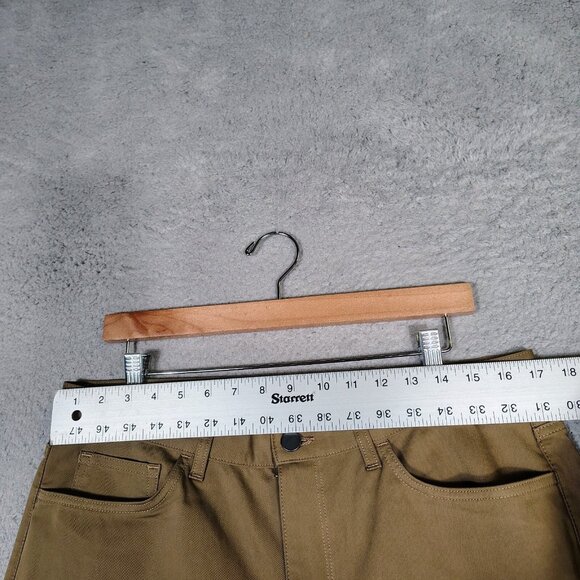 Theory Pants Men's 34 Brown Stretch Flat Front Haydin Straight Slim Fit Classic - Picture 6 of 11